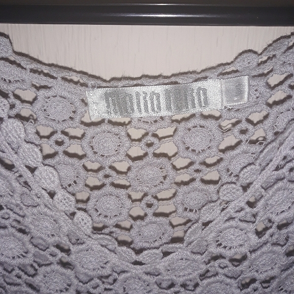 Mono Reno crochet dress size S lilac purple feminine lightweight boho - Picture 5 of 16